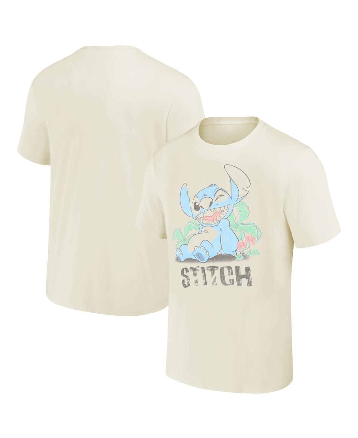 Shop Mad Engine Unisex Cream Lilo And Stitch Wink T-shirt