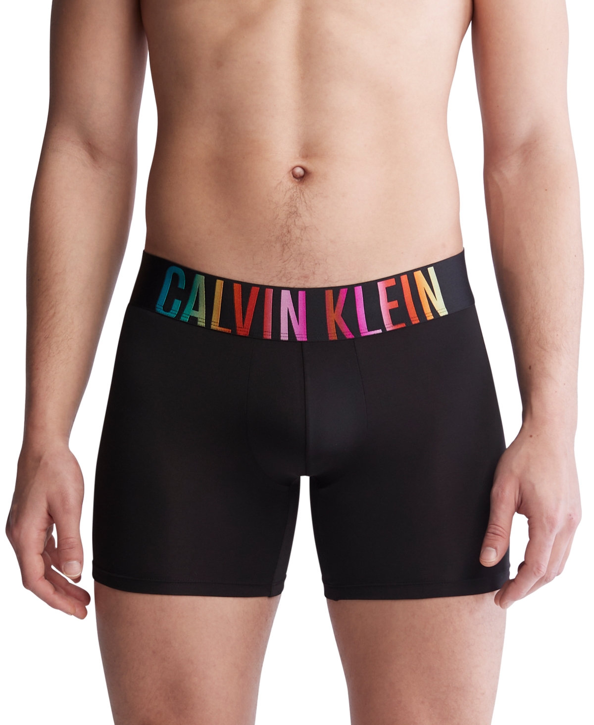 Shop Calvin Klein Men's Intense Power Pride Boxer Briefs In Black