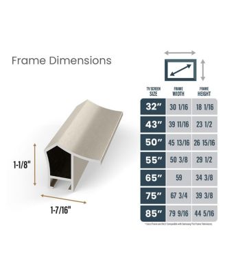 55" Alloy Prismatic Frame for Samsung The Frame or Frame Pro TV 2021-2026