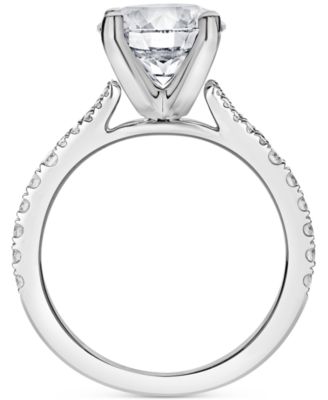 Certified Lab Grown Diamond Split Shank Engagement Ring (3-3/8 ct. t.w.) in 14k Gold