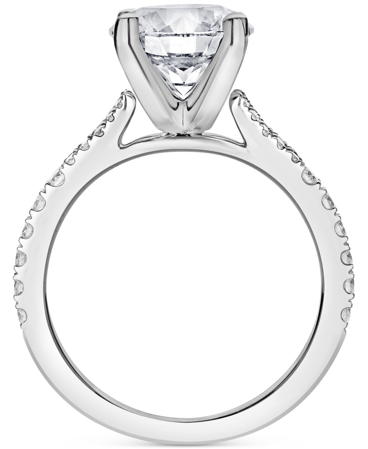 Badgley Mischka Certified Lab Grown Diamond Split Shank Engagement Ring (3-3/8 ct. t.w.) in 14k Gold
