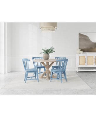 CLOSEOUT! Catriona 5pc Dining Set (Round Dining Table & 4 Wood Side Chairs)