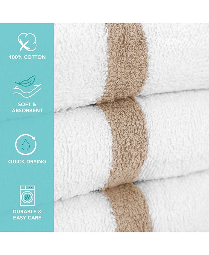 Arkwright Home Power Gym Bath Towels (6 Pack) 22x44, Color Options