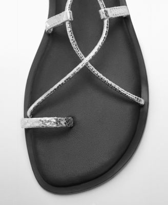 Women's Metallic Snake Sandals