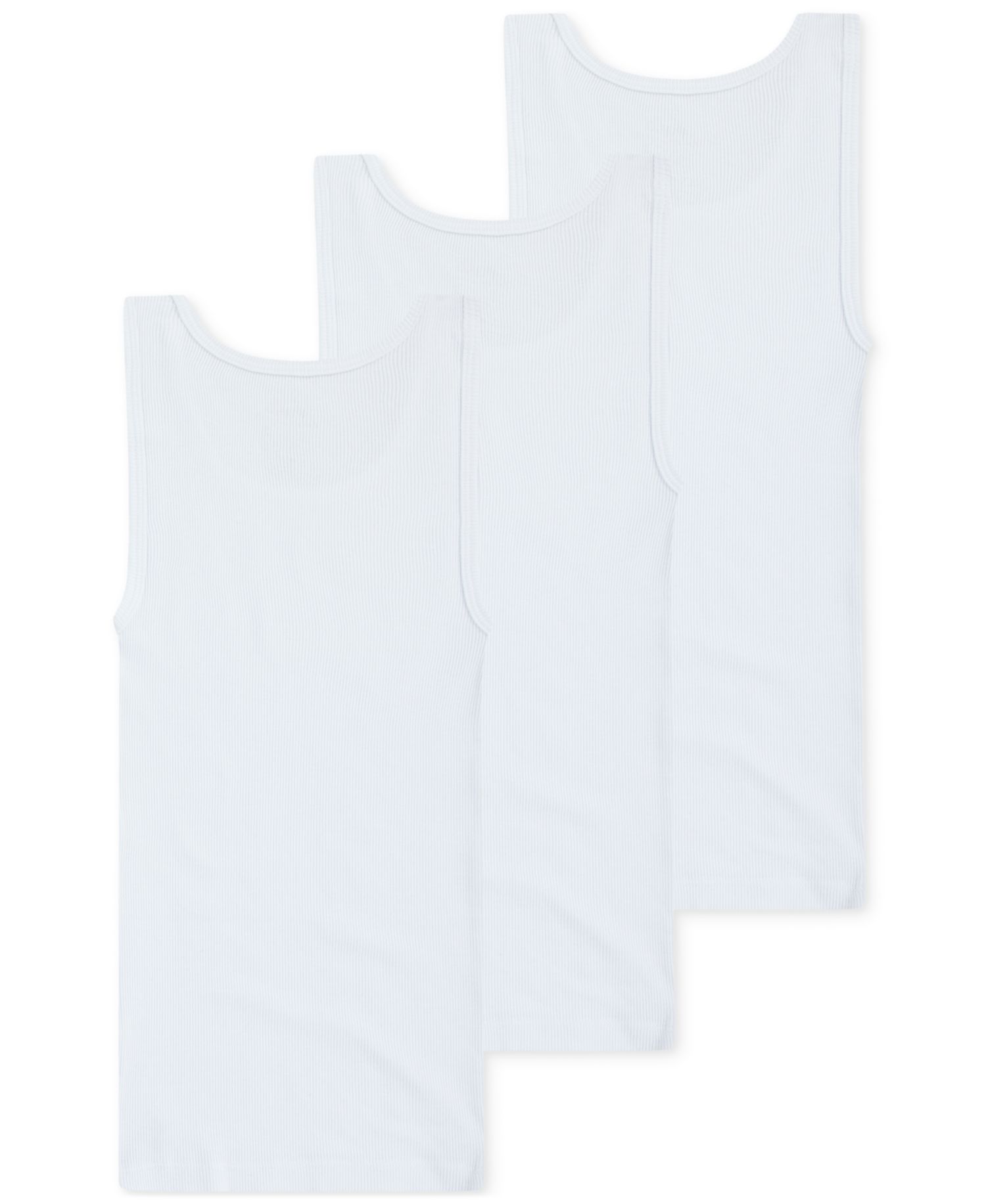 Big Boys Tank Undershirts, Pack of 3
