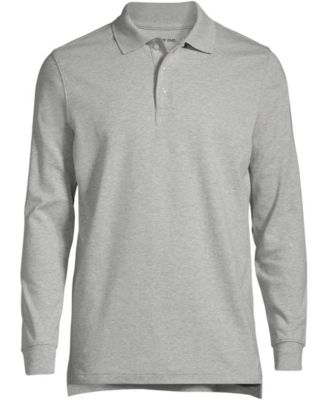 Men's School Uniform Long Sleeve Interlock Polo Shirt