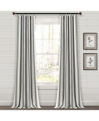 Farmhouse Stripe Yarn Dyed Eco-Friendly Recycled Cotton Window Curtain Panels