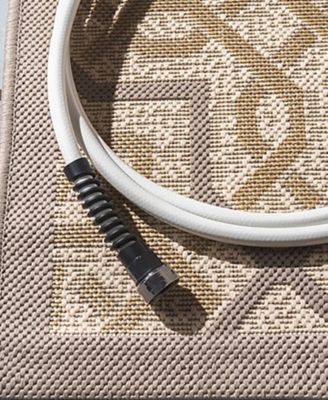 Courtyard CY7931 Beige and Dark Beige 5'3" x 7'7" Outdoor Area Rug