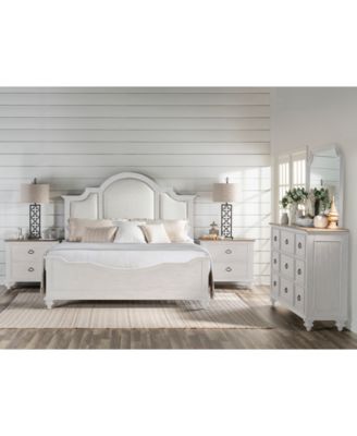 Mandeville 3pc Bedroom Set (Upholstered California King Bed + Dresser + 2-Drawer Nightstand)
