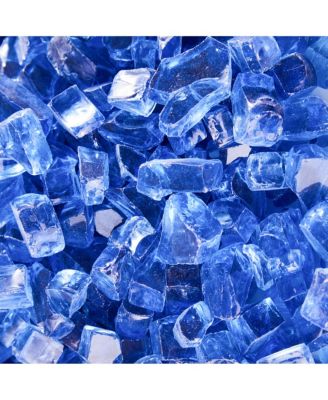 Fire Pit Fire Glass Tempered Glass Rocks for Fireplace Accessories