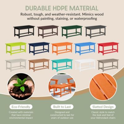 Outdoor Patio Classic Adirondack Coffee Table