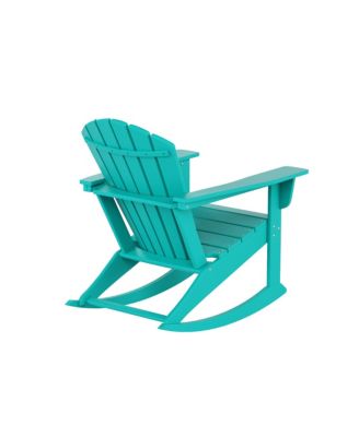 Outdoor Patio Poly Adirondack Rocking Chair Rocker