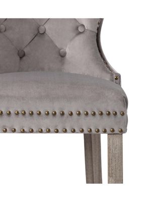 Tufted Velvet Counter Stool (Set of 2)