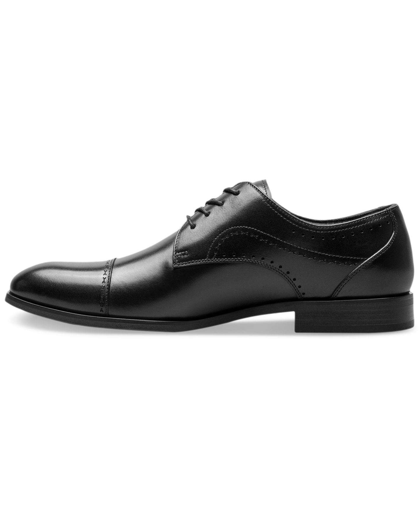 Мужские туфли Stacy Adams Bryant Lace-Up Cap-Toe Oxford Dress Shoes, цвет: Чёрный — фото 5