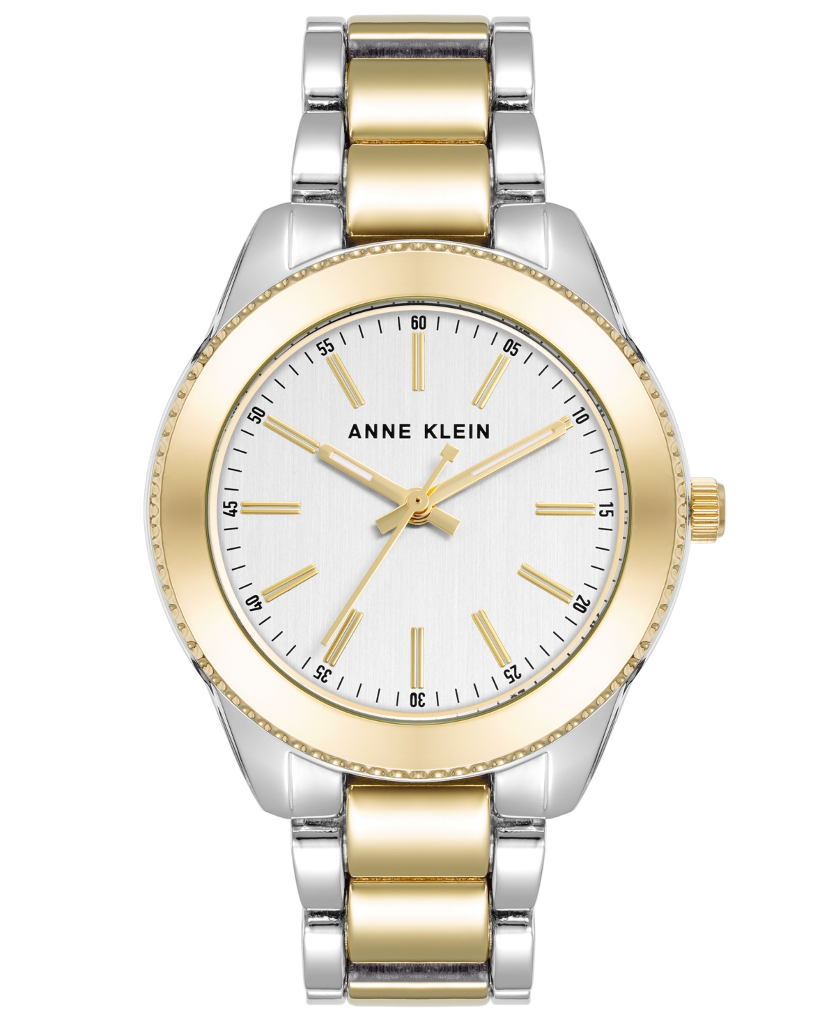Shop Anne Klein Women's Quartz Two-tone Alloy Link Bracelet Watch, 37.5mm
