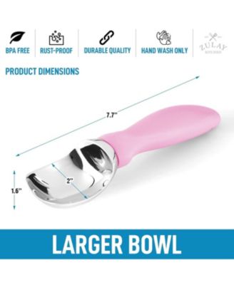 Ice Cream Scoop with Soft Easy Grip Handle and Built-in Lid Opener