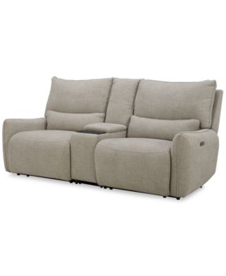 Olper 3-Pc. Fabric Zero Wall Sofa with 2 Power Recliners and 1 Console, Created for Macy's