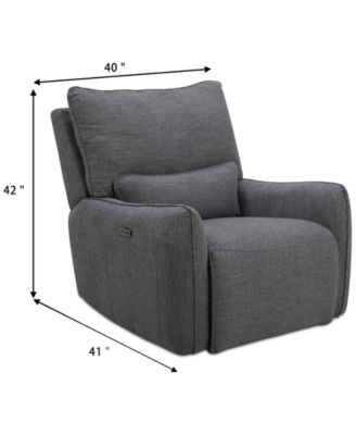 Olper Zero Wall Fabric Recliner, Created for Macy's