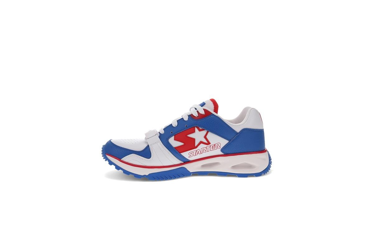 Shop Starter Men's Team Trainer Sneaker In White,blue