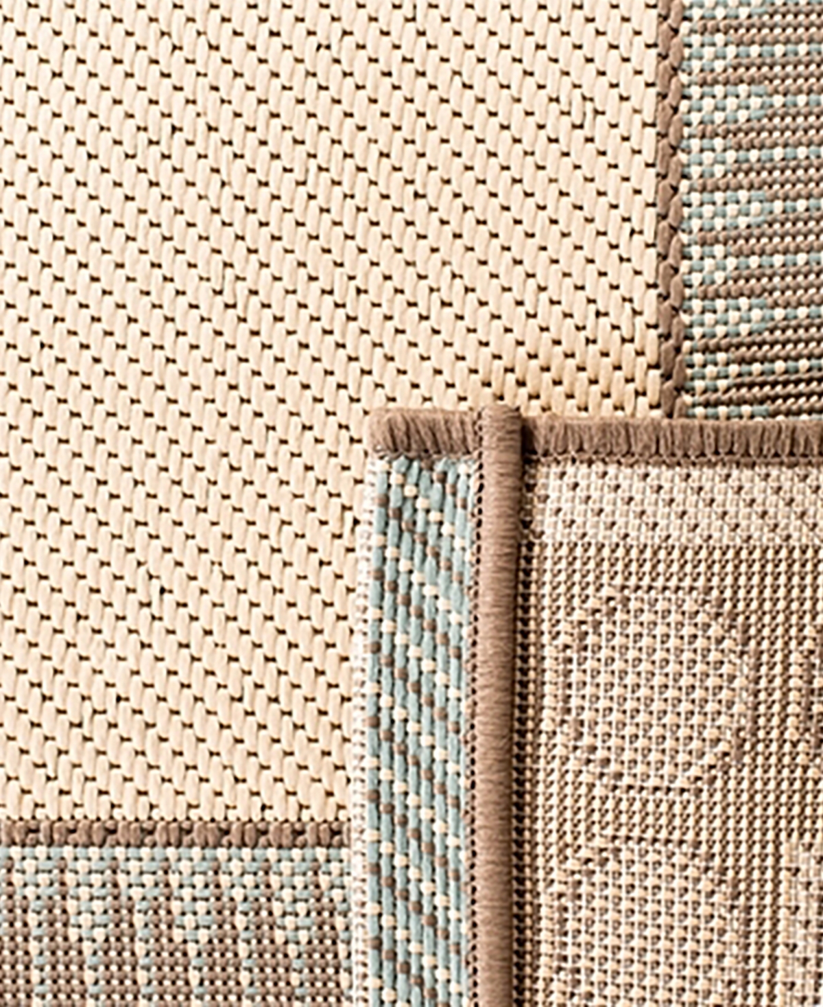 Safavieh Courtyard CY7514 Beige and Dark Beige 5'3" x 7'7" Sisal Weave Outdoor Area Rug