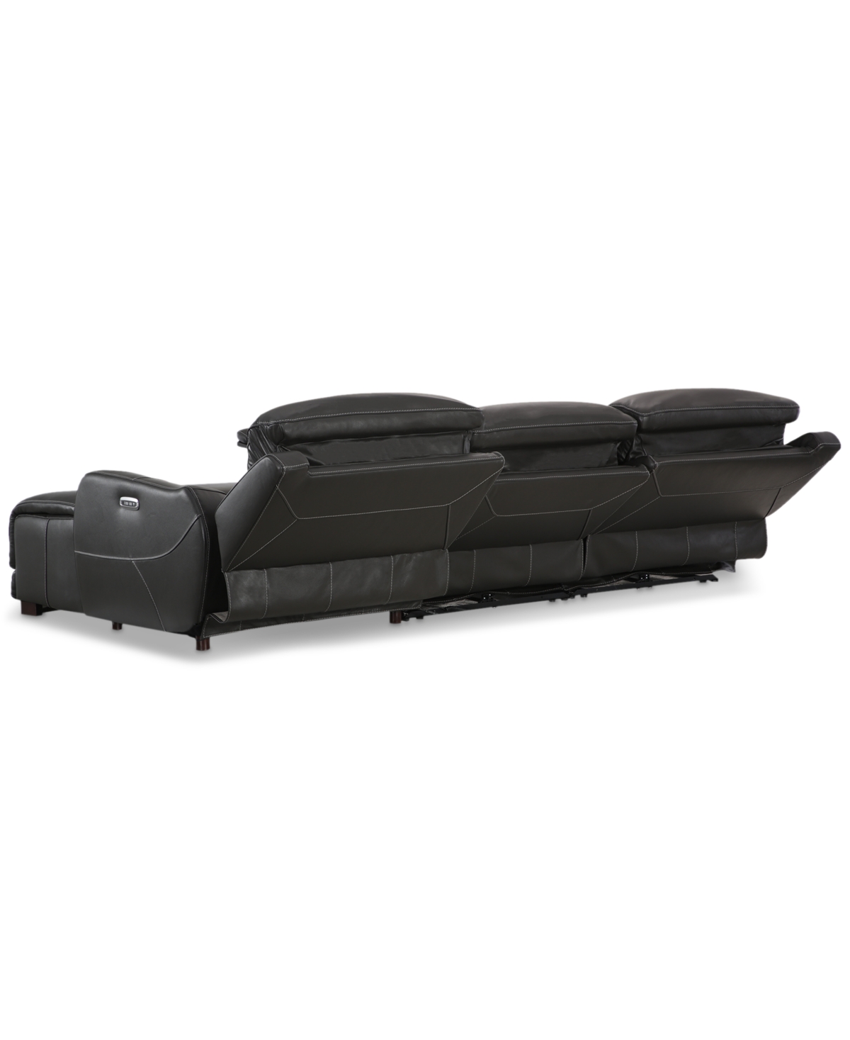 Blairesville 3-Pc. Leather Sofa & Chaise with 3 Power Motion Chairs