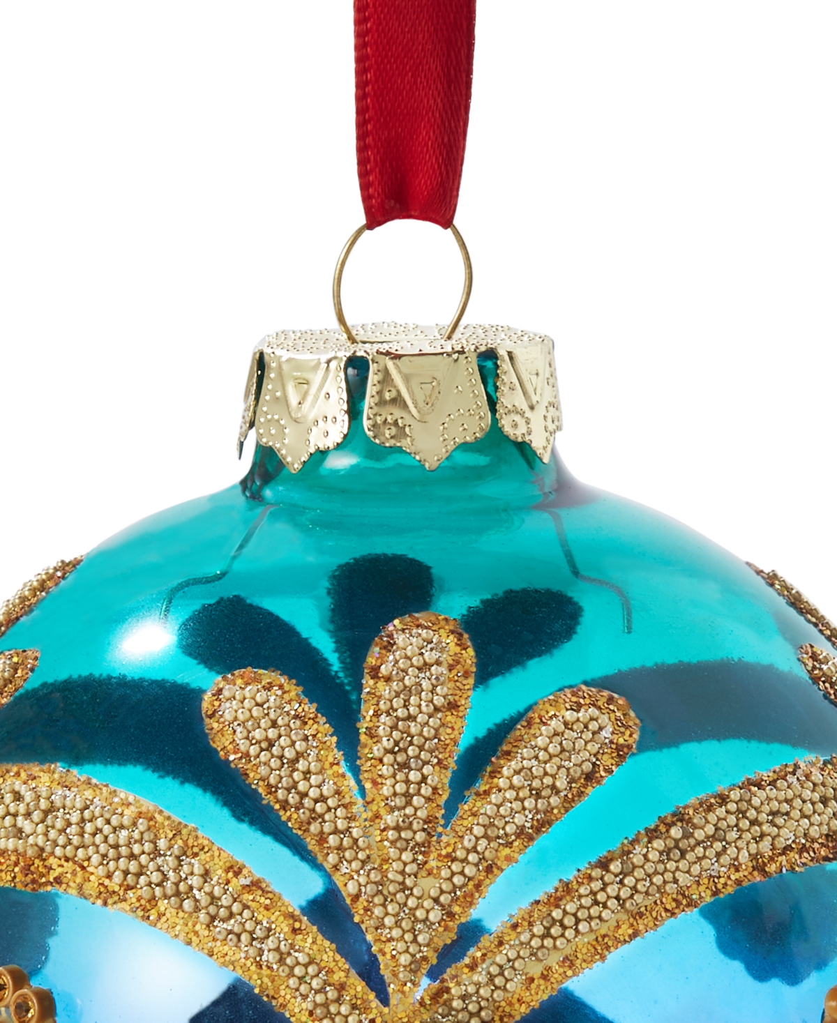 Holiday Lane Jewel Tones Decorated Blue & Purple Ornament, Exclusively at Macy's