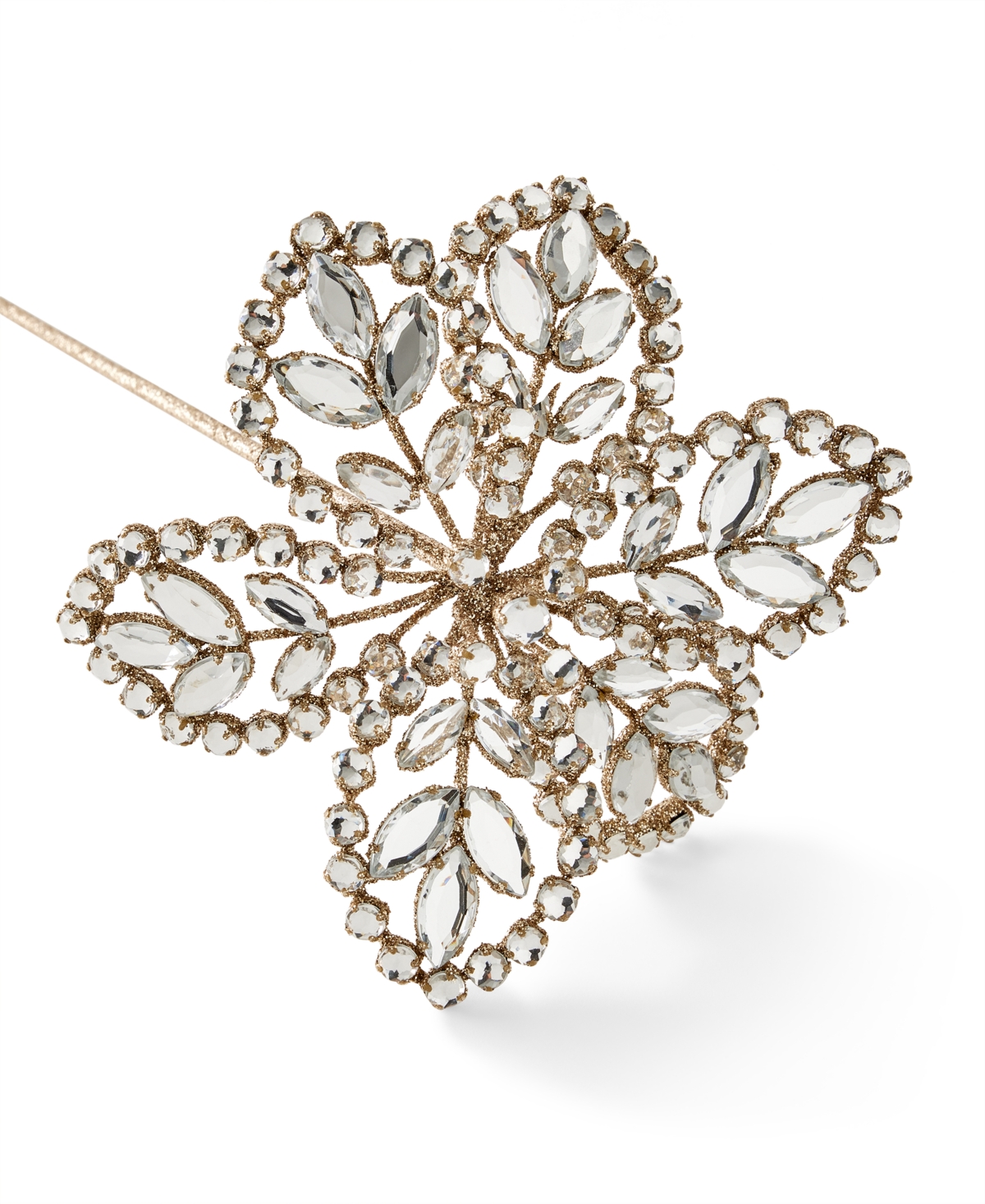 Holiday Lane Jeweled Elegance Flower Pick Ornament, Exclusively At Macy's In No Color