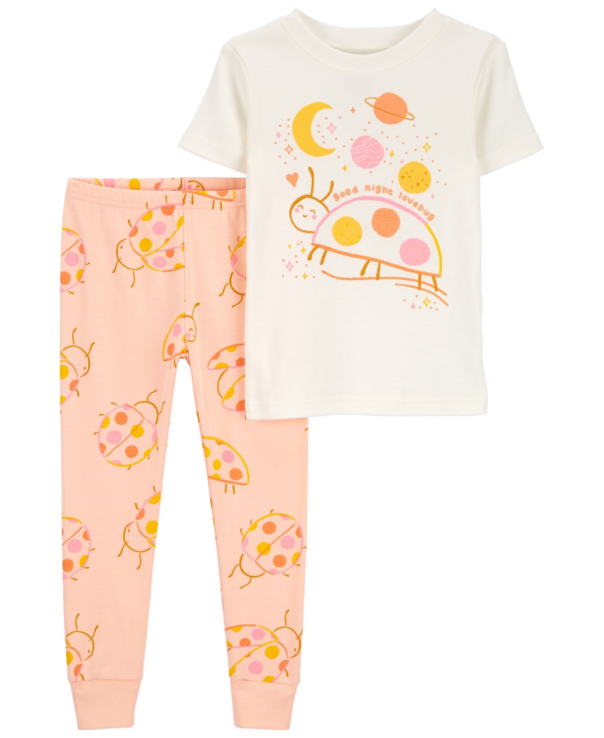 Carter's Babies' Toddler Girls 2 Piece Ladybug 100% Snug Fit Cotton Pajamas In Multi