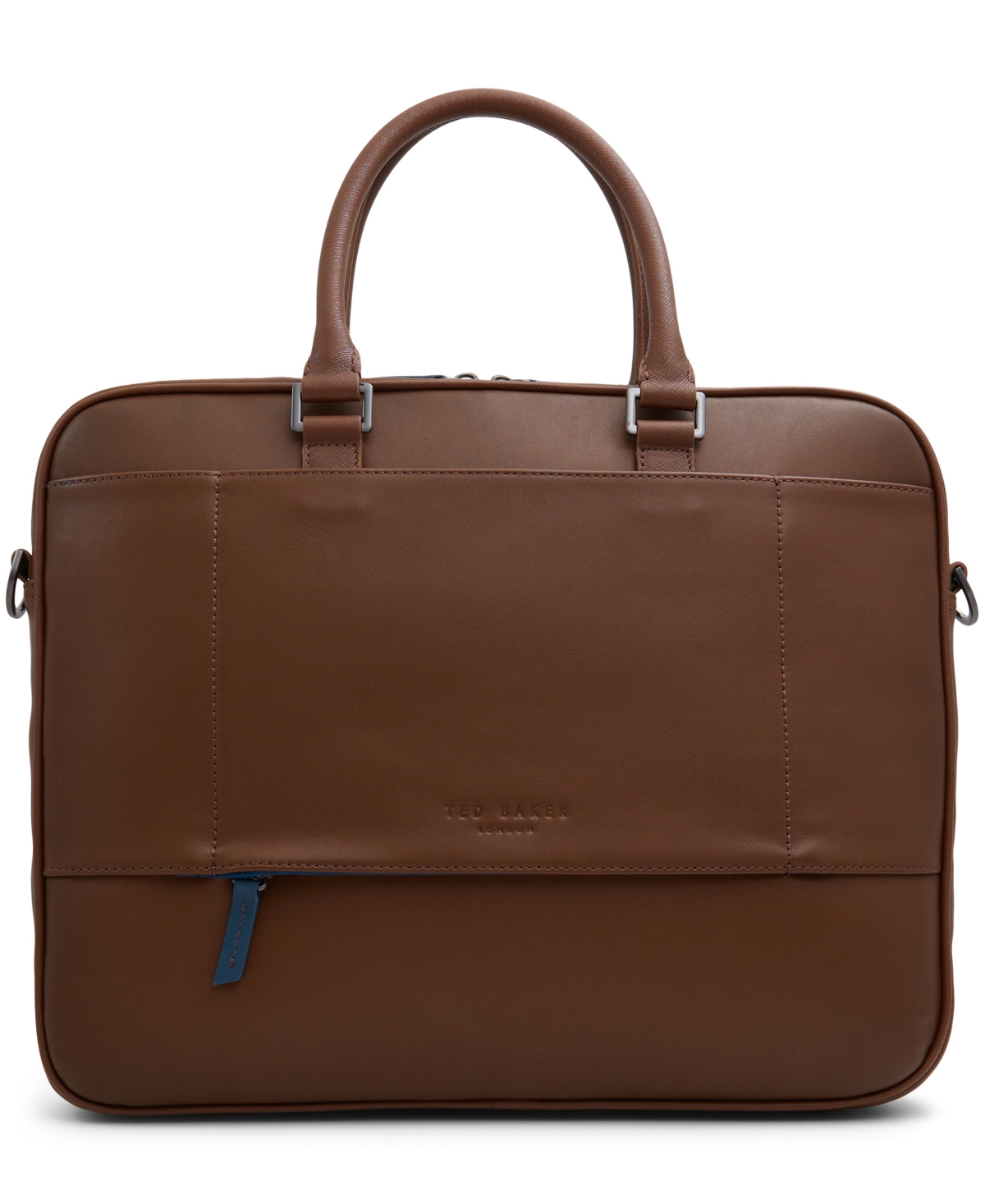 Shop Aldo Belgrave Leather Laptop Bag In Brown