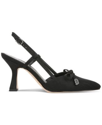 Women's Monica Pointed-Toe Slingback Bow Pumps