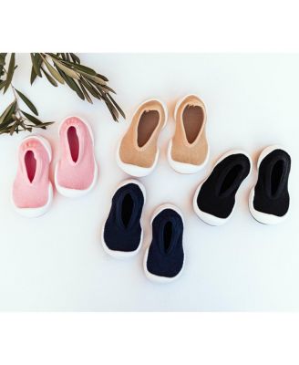Infant Girl Boy Breathable Washable Non-Slip Sock Shoes Flat - Onyx