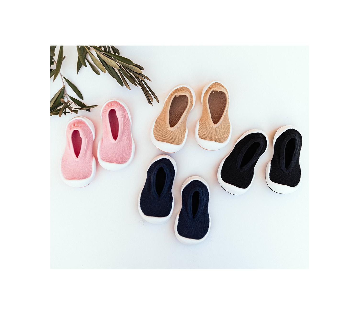 Infant Girl Boy Breathable Washable Non-Slip Sock Shoes Flat - Onyx