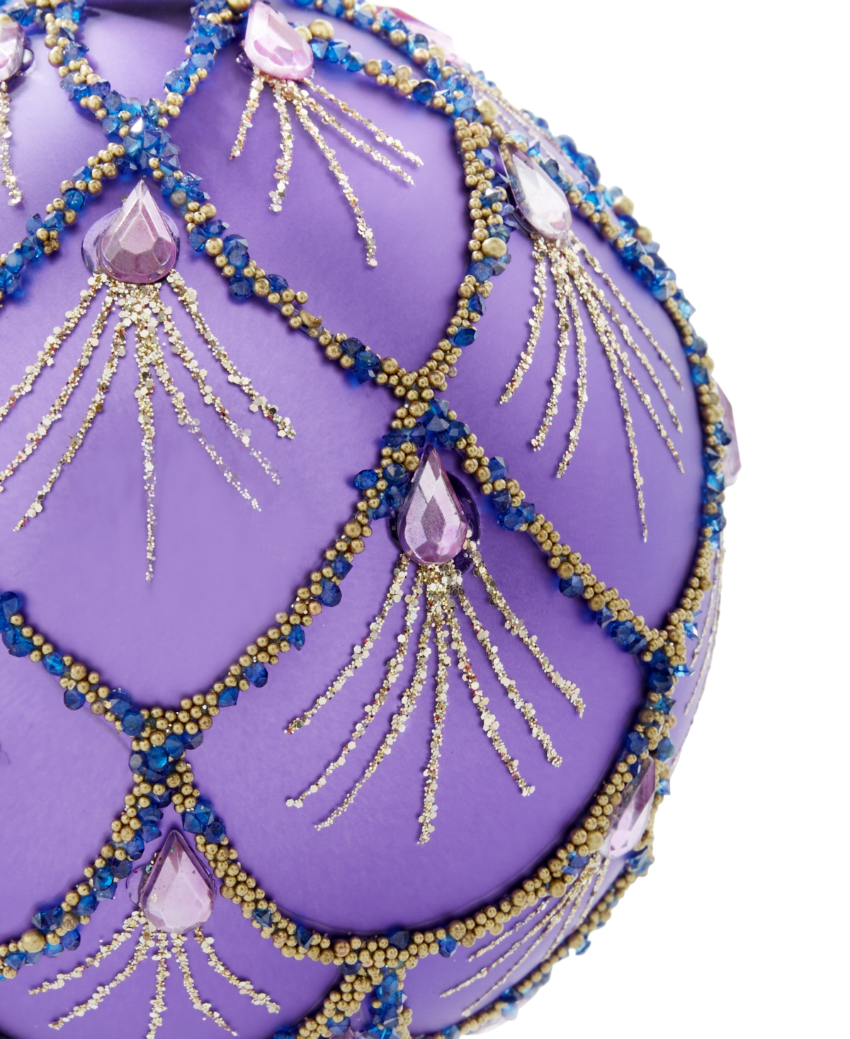 Macy's Holiday Lane Jewel Tones Purple Glass Ball Ornament, Exclusively At  In No Color