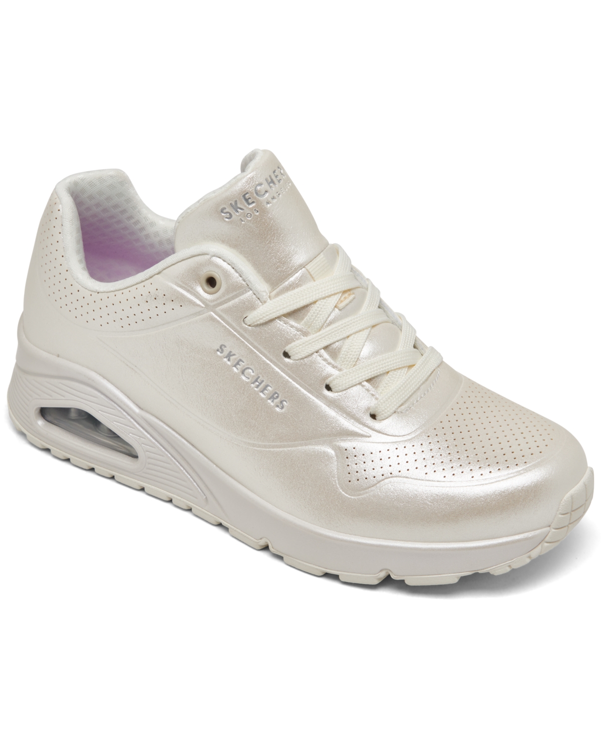 Street Women's Uno - Pearl Princess Casual Sneakers from Finish Line - White Pearlized/White Pea