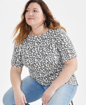 macy's elbow sleeve top