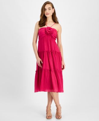 Macy's pink dress juniors best sale