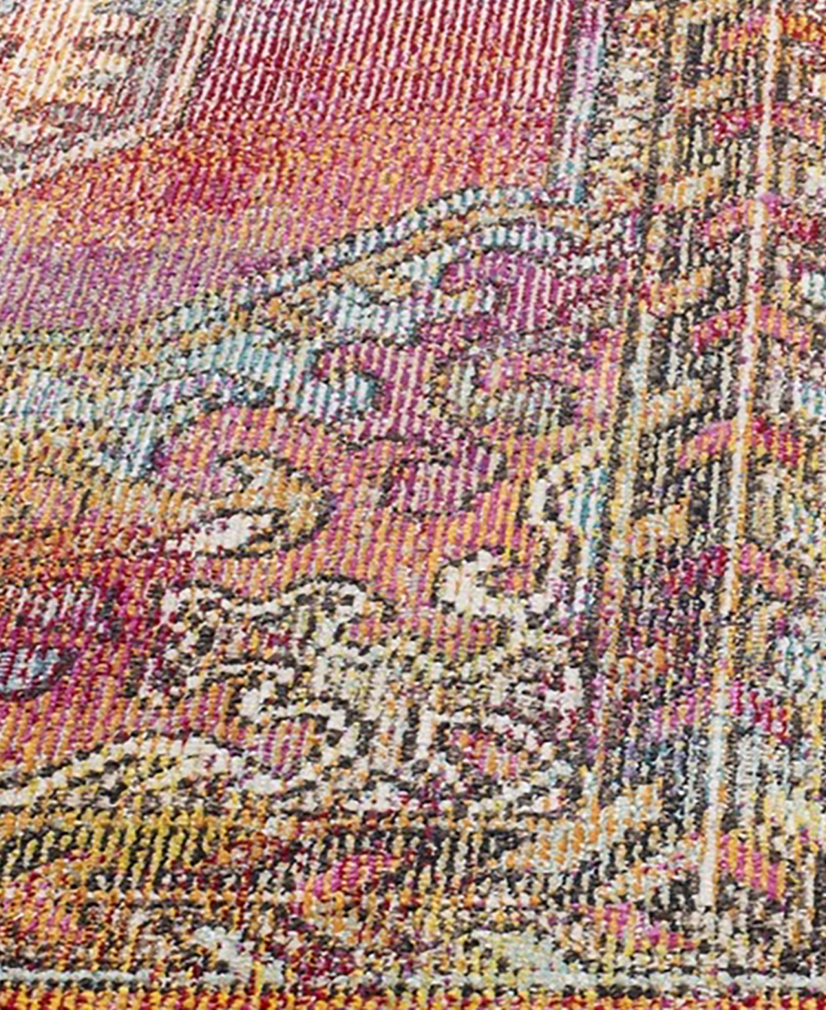Safavieh Crystal CRS502and Light Blue Square Area Rug - Orange