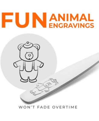 Kids and Toddler Cutlery Set Designed For Self Feeding - 4 Piece Fork