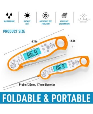 Instant Read Food Thermometer - Waterproof Digital Meat Thermometer