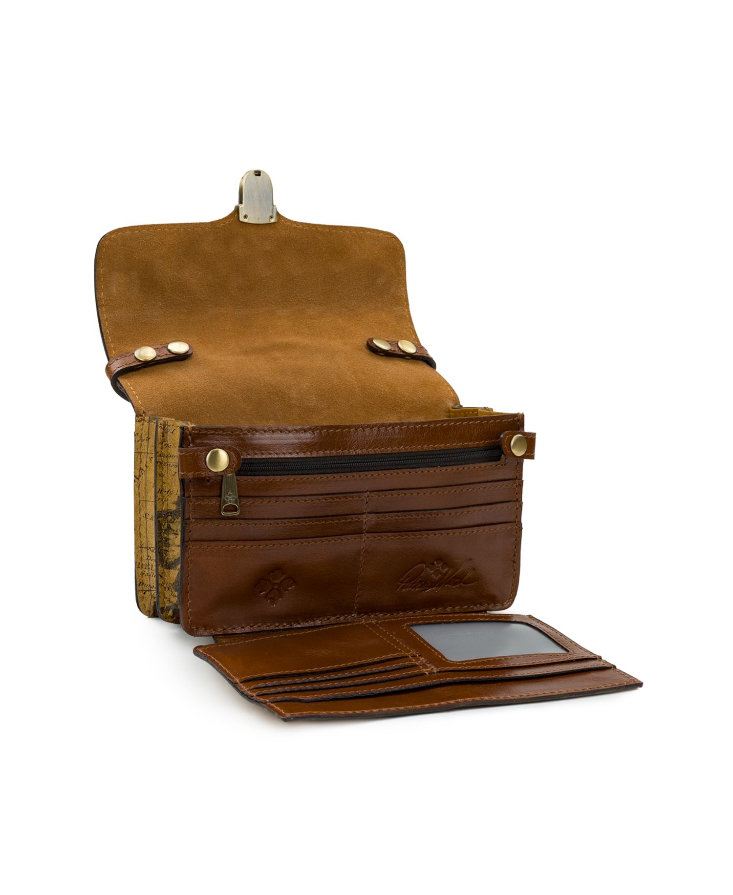 Bianco Small Leather Crossbody Organizer Bag
