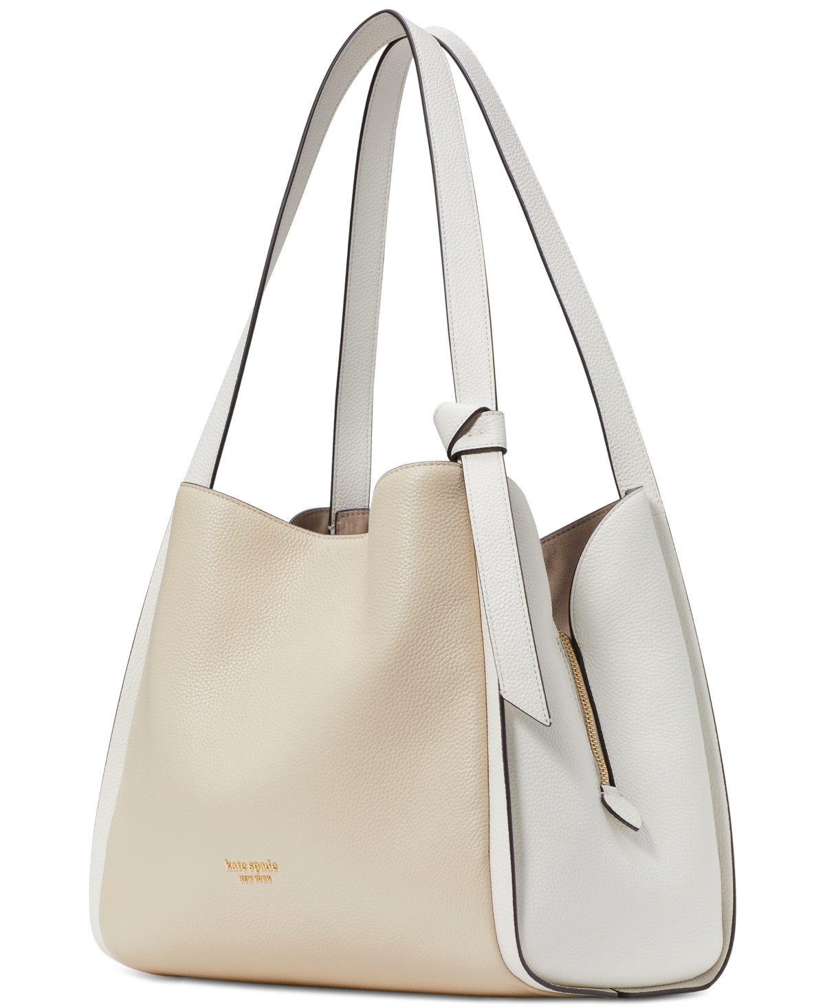kate spade new york Knott Colorblocked Pebbled Leather Medium Shoulder Bag