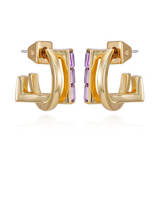Vince Camuto Gold-Tone Square Hoop Earrings - Macy's