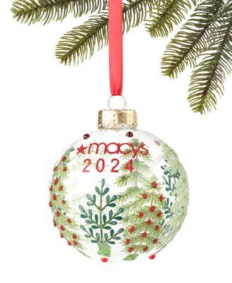 Holiday Lane Clear Macy s Ball with Trees Ornament Exclusively at Macy s Macy s