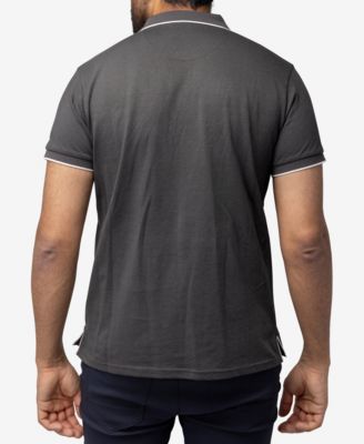 XRAY Men's Short Sleeve Pieced Pique Tipped Polo