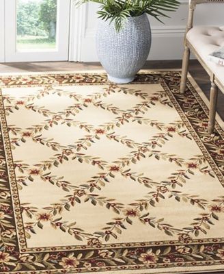 Lyndhurst LNH557 Ivory and Brown 8' x 11' Area Rug