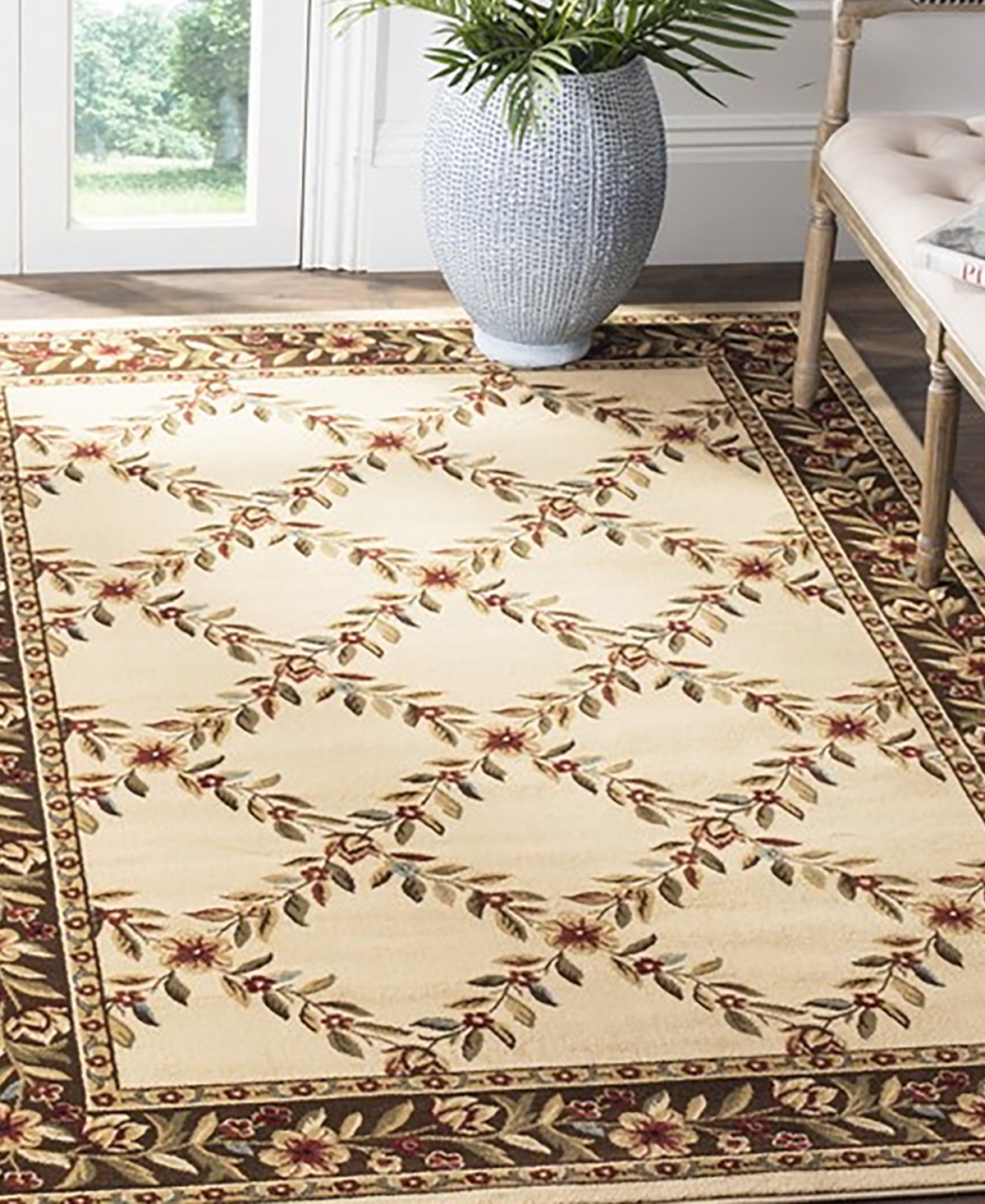 Safavieh Lyndhurst LNH557 Ivory and Brown 8' x 11' Area Rug