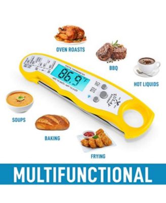 Instant Read Food Thermometer - Waterproof Digital Meat Thermometer