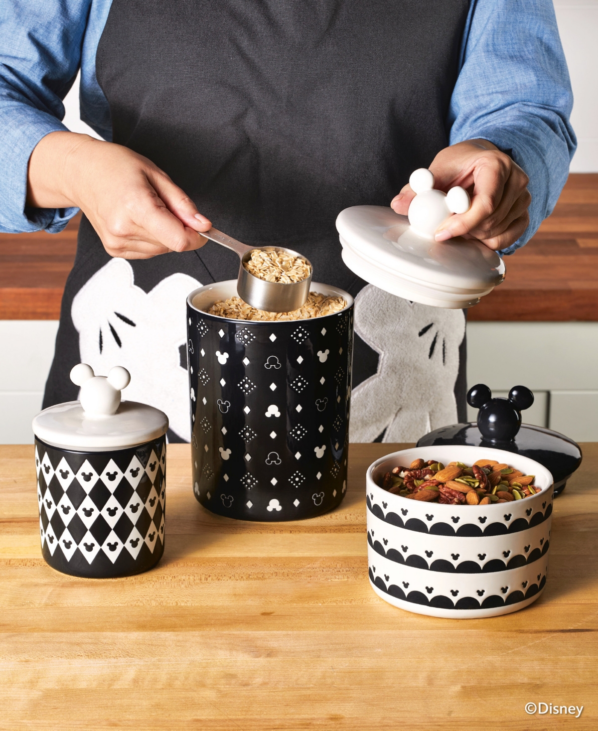 Shop Disney Monochrome Ceramic 7-cup Canister In Black