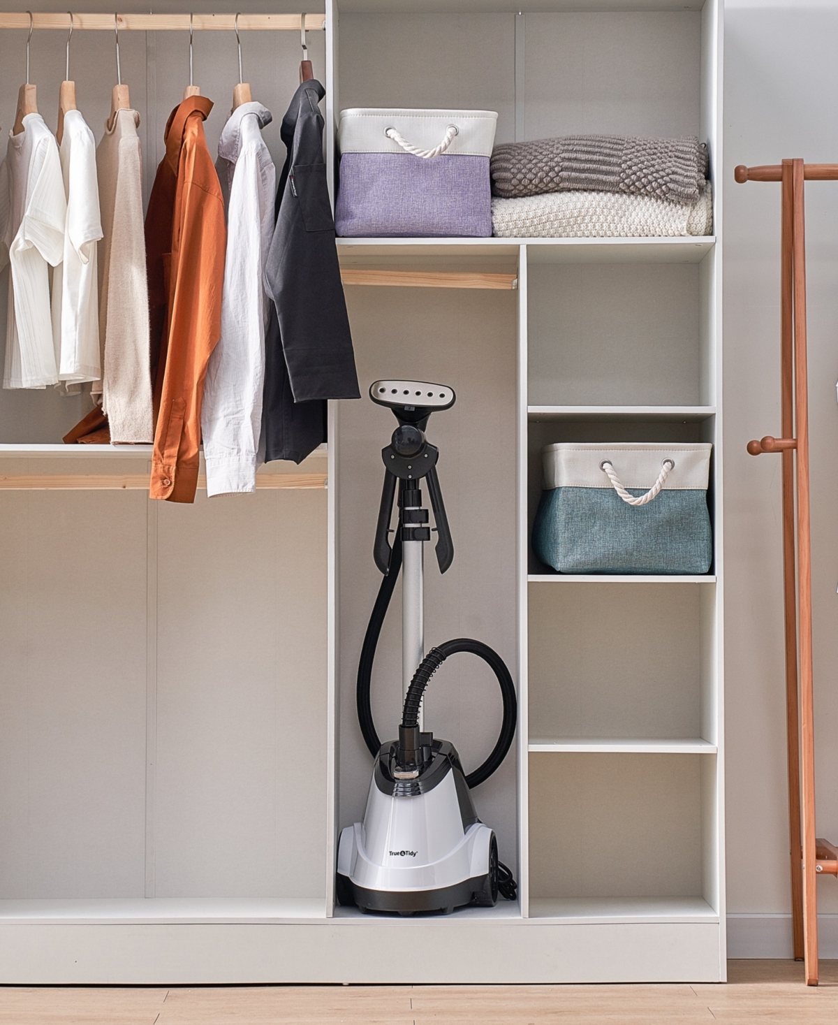 True & Tidy True Tidy Pro Commercial Heavy-duty Garment Steamer With 3 Steam Settings 1800 Watts White In Gray