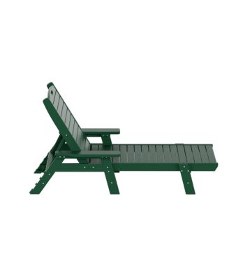 Adirondack Outdoor Chaise Lounge for Patio Garden Poolside (Set of 2)